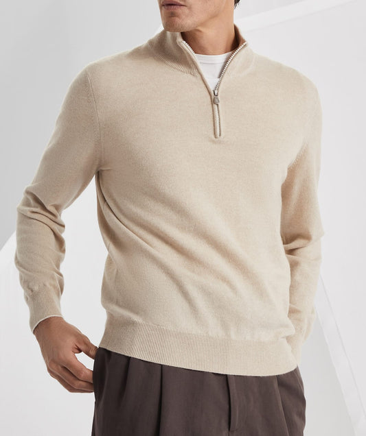 Cashmere Quarter-Zip Sweater