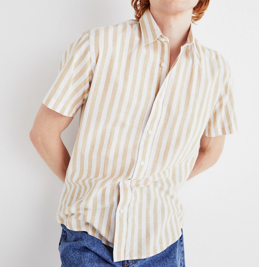 The Harrington Linen Stripe Shirt