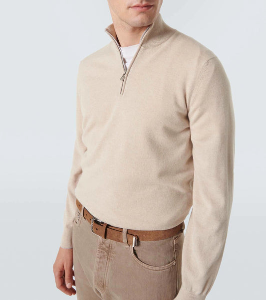 Cashmere Quarter-Zip Sweater